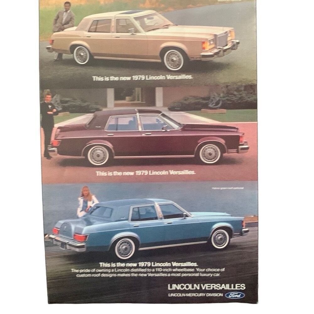 Vintage 1978 Ford  The New Lincoln Versailles Ad Advertisement